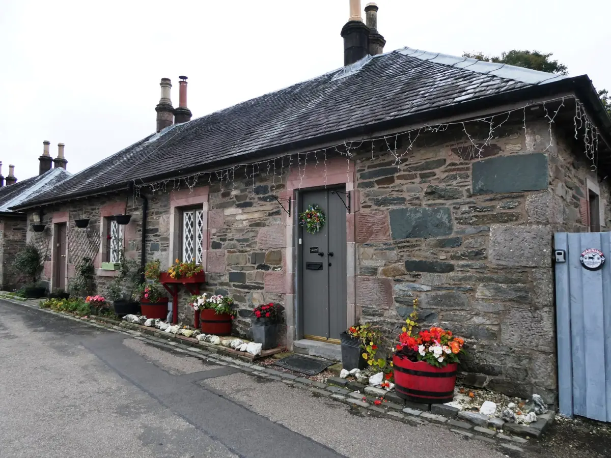 Stone cottages in the village of Luss